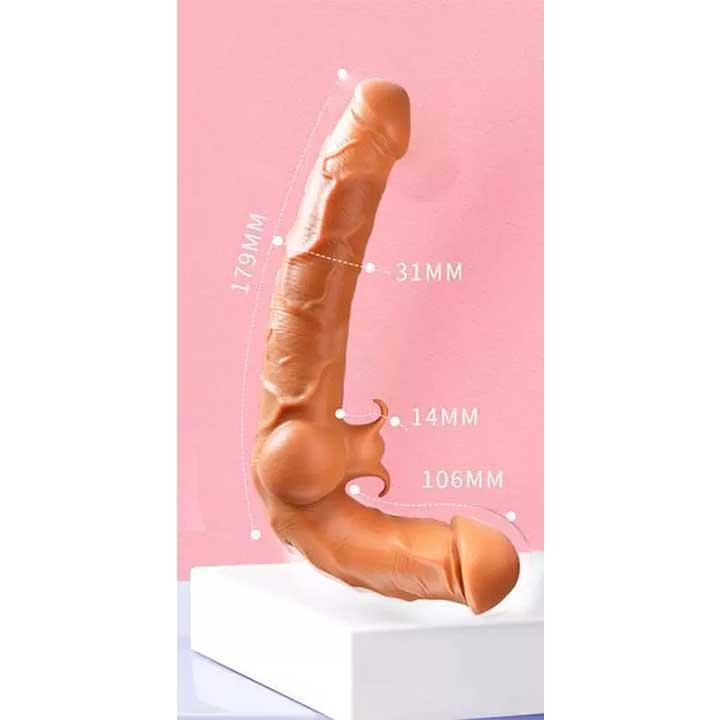 Безремневий силіконовий страпон із вібрацією Strapless Strap on Вінниця - фото 3