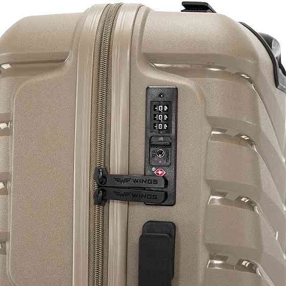 Валіза поліпропіленова WINGS PHX01 мала 55 см шампань Київ
