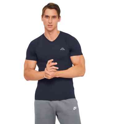 Футболка Kappa T-shirt Mezza Manica Scollo V K1311 BluNavy темно-синій XXL (8052394814093) Вінниця