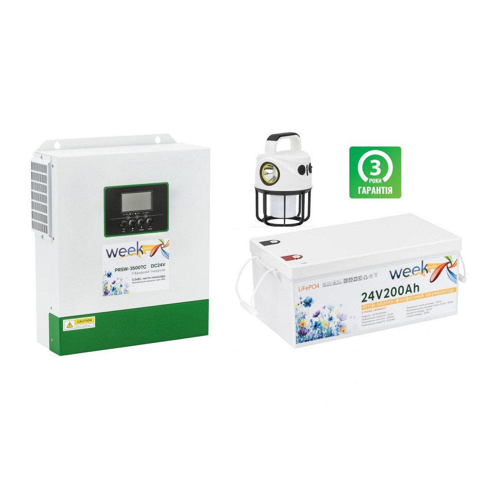 Комплект гибридный инвертор Weekender PRSW-3500TC DC 24V и аккумулятор 200Ah Киев - изображение 1
