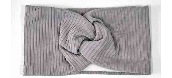 Пов'язка жіноча на флісі трикотаж сіра Київ