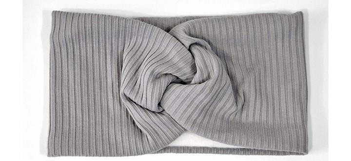 Пов'язка жіноча на флісі трикотаж сіра Київ - фото 1