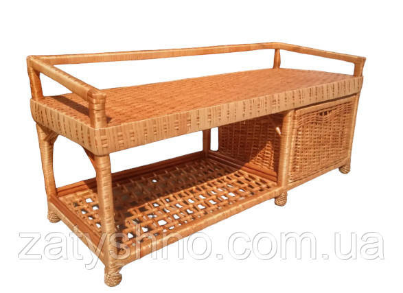 Полка с ящиком  для обуви из лозы Киев - изображение 1