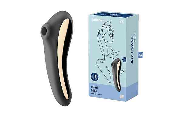 Вакуумний стимулятор Stymulator-Dual Kiss (Black) Sex Aura Київ