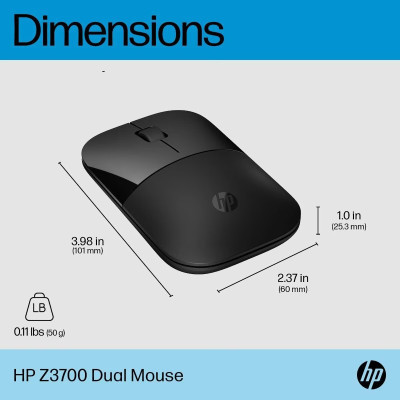 Мишка HP Z3700 Dual Wireless/Bluetooth Black (758A8AA) Вінниця - фото 9