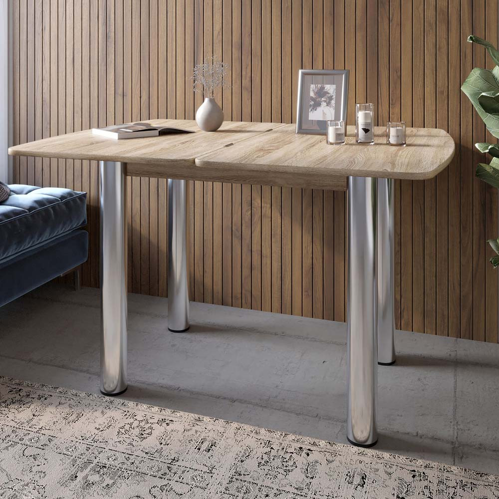 Обеденный стол раскладной LION Нота Дуб Сонома 60x90/90x120 (LION-041283) Львов - изображение 1