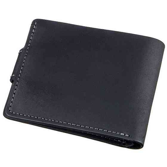 Тонкое кожаное портмоне унисекс GRANDE PELLE 11219 Черное Киев