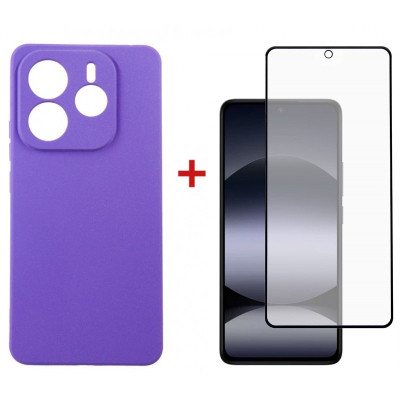 Чохол до мобільного телефона Dengos Kit Xiaomi Redmi Note 14 case Carbon + glass (Purple) (DG-KM-129) Вінниця - фото 1