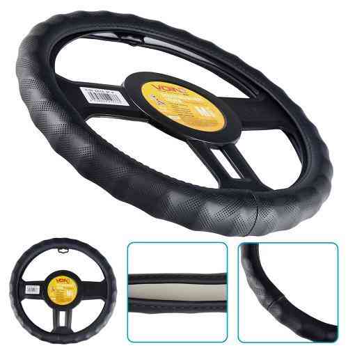 Чохол на кермо VLOD-24LC6 BK M чорний шкіряний з одним швом Харків