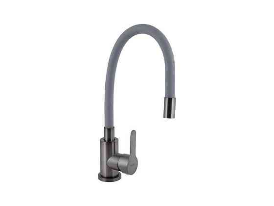 Смеситель на мойку графит Pure 015F3 (k35) с гибким изливом BRIPUR015F3GRG ТМ Brinex Киев