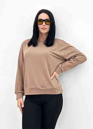 Базовий світшот із двонитки "Kaplan" оптом  Норма та батал 46-48, Капучіно Київ