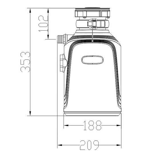 Подрібнювач харчових відходів Koer FWD-01-1 - Powerful    ( KR4912 ) 38714 Харків