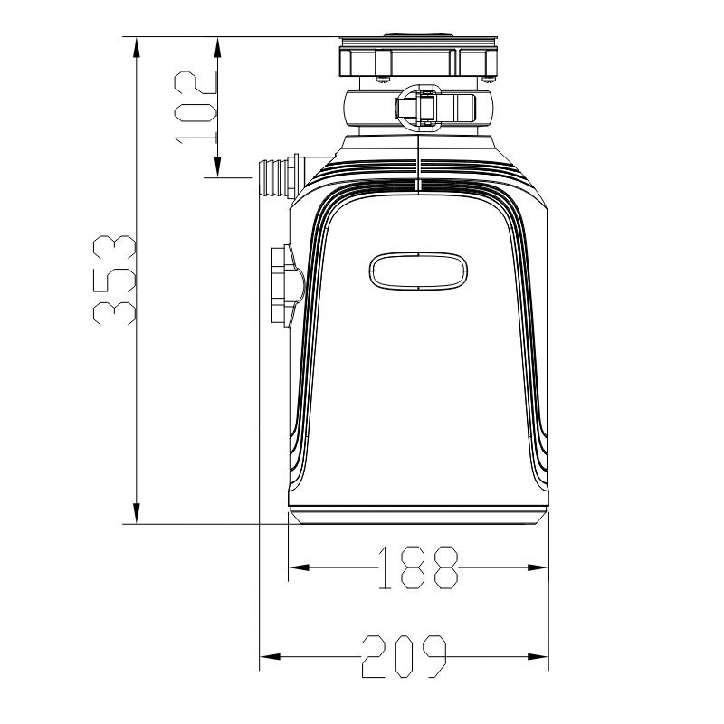Подрібнювач харчових відходів Koer FWD-01-1 - Powerful    ( KR4912 ) 38714 Харків - фото 4