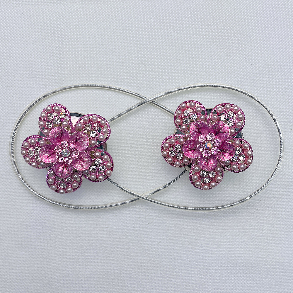 Магніти для штор та гардин "Flowers" набір 2 шт Рожевий (81-242) Київ - фото 5