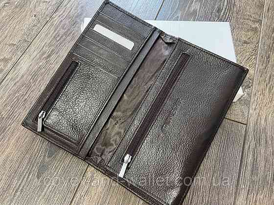 Тонкий шкіряний чоловічий гаманець купюрник на магнітах ST 148 Київ