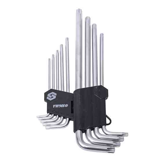 Ключи TORX 9шт T10-T50мм CrV (длинные с отверстием) SIGMA (4022231) Киев