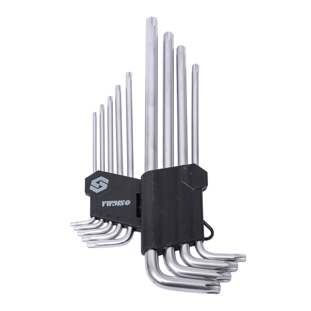 Ключи TORX 9шт T10-T50мм CrV (длинные с отверстием) SIGMA (4022231) Киев - изображение 3