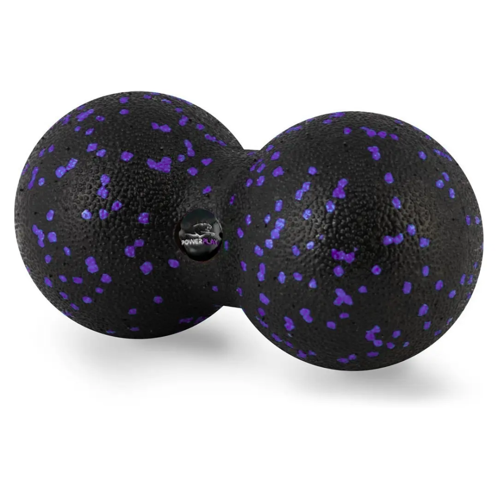 Масажний м'яч подвійний PowerPlay PP-4352 Epp foam peanut ball (d8*16cm.) Чорно/Фіолетовий Каменское - изображение 3