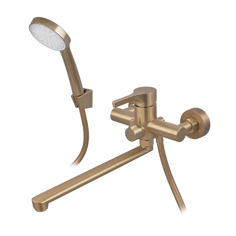 Змішувач для ванни Zerix Rex-006 (Euro) Brushed Gold з нержавіючої сталі (Колір матове золото) (ZX6119)   ( 23053 ) Харьков - изображение 3