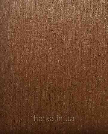 Обои виниловые на флизелиновой основе Rasch Incanto 1.06х10 однотонные тонкая полоска с глянцем терракотовые Киев