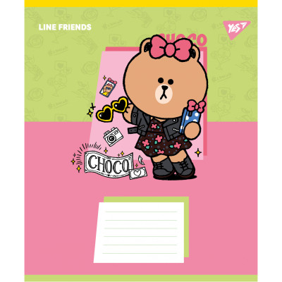 Зошит Yes Line Friends Funnyl А5 24 аркушів клітинка (767643) Вінниця - фото 5