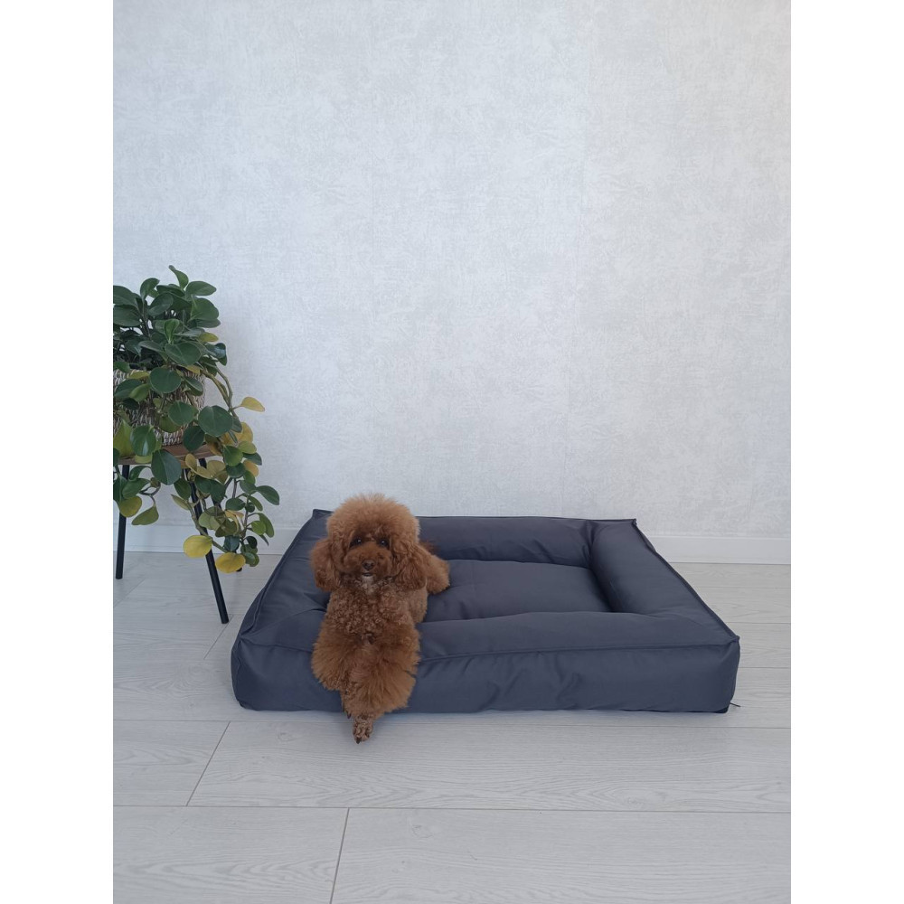 Водонепроницаемый лежак лежанка спальное место для животных со съемным чехлом графит XL (105см) Киев - изображение 6