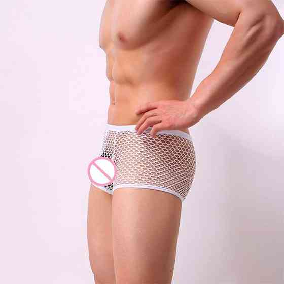 Мужские трусы боксеры в сетку 