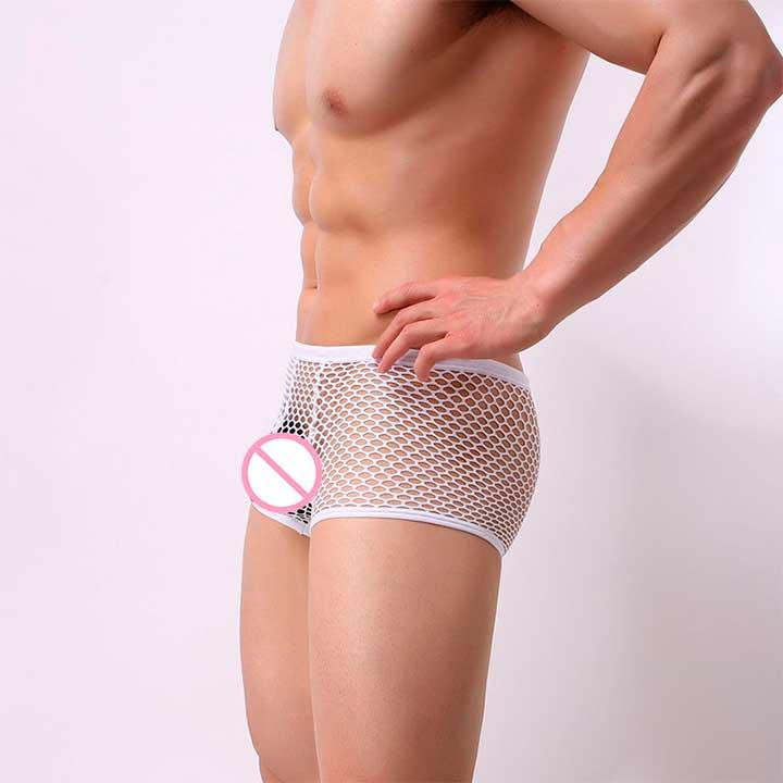 Мужские трусы боксеры в сетку 