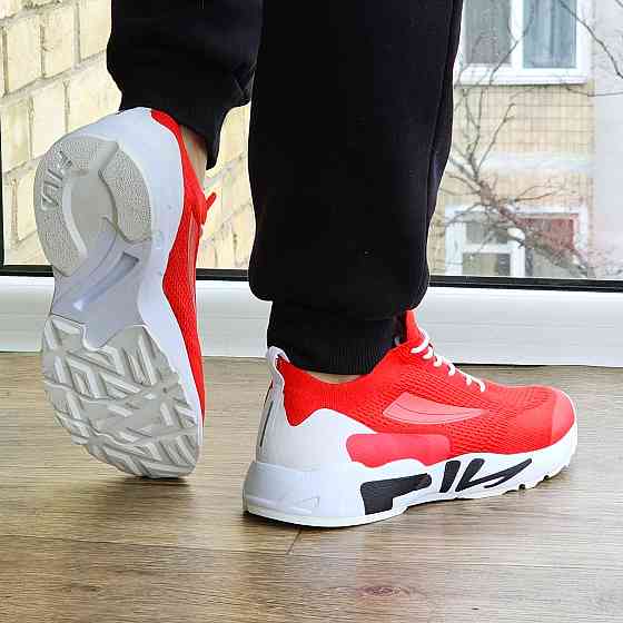 Кросівки FILA Червоні Чоловічі Філа Тканинні Літні для бігу (розміри: 41,42,43) Дніпро