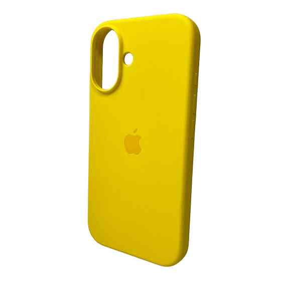Чехол для iPhone 16, силиконовый, ярко-желтый Киев