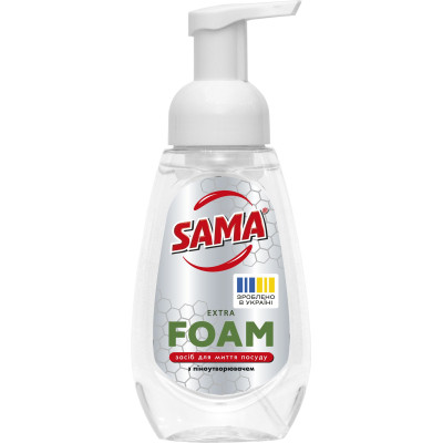 Средство для ручного мытья посуды Sama Extra Foam Лимон С пенообразователем 300 г (4820270631911) Винница - изображение 1
