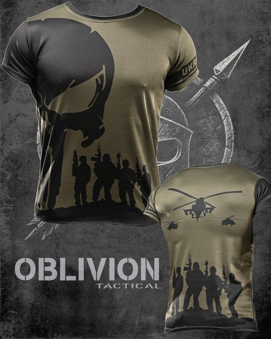 Тактическая потоотводящая футболка oblivion  Panisher soldiers ВН1105 Одесса - изображение 1