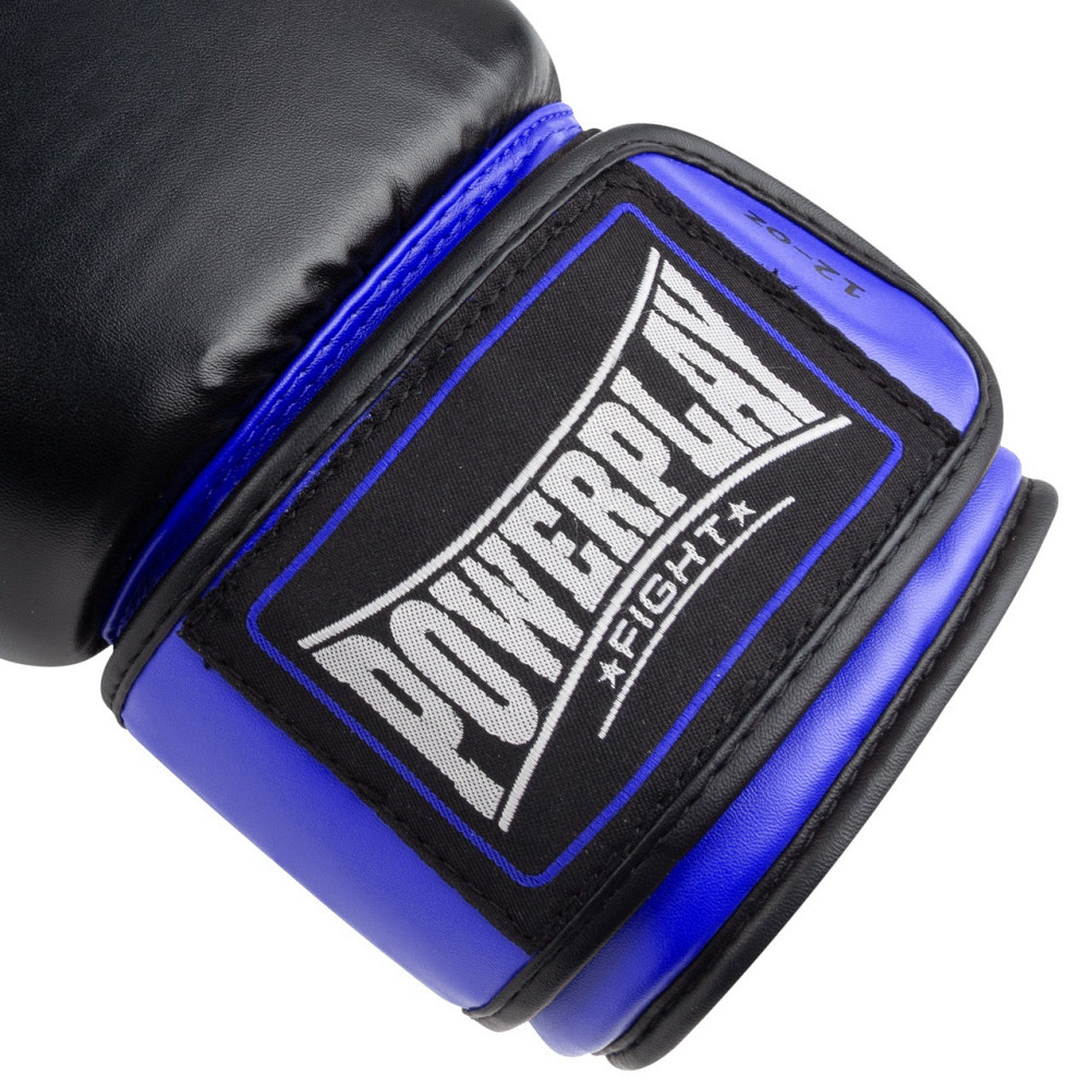Боксерські рукавиці PowerPlay 3004 Classic Чорно-Сині 16 унцій Каменское - изображение 8