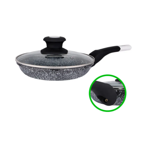 QD-F0328 - L Сковорода d.28 см  h.5,8 см алюм. з скл.кришкою 7615108000 Житомир