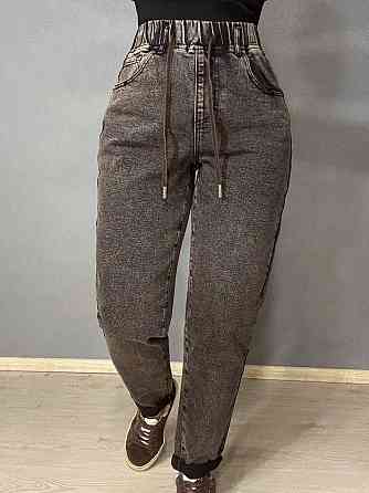 Джинсы женские Vanver 82099 MOM comfort талия на резинке со шнурком коричневые, коричневый, 28, 28, 79 см, 100 см Киев