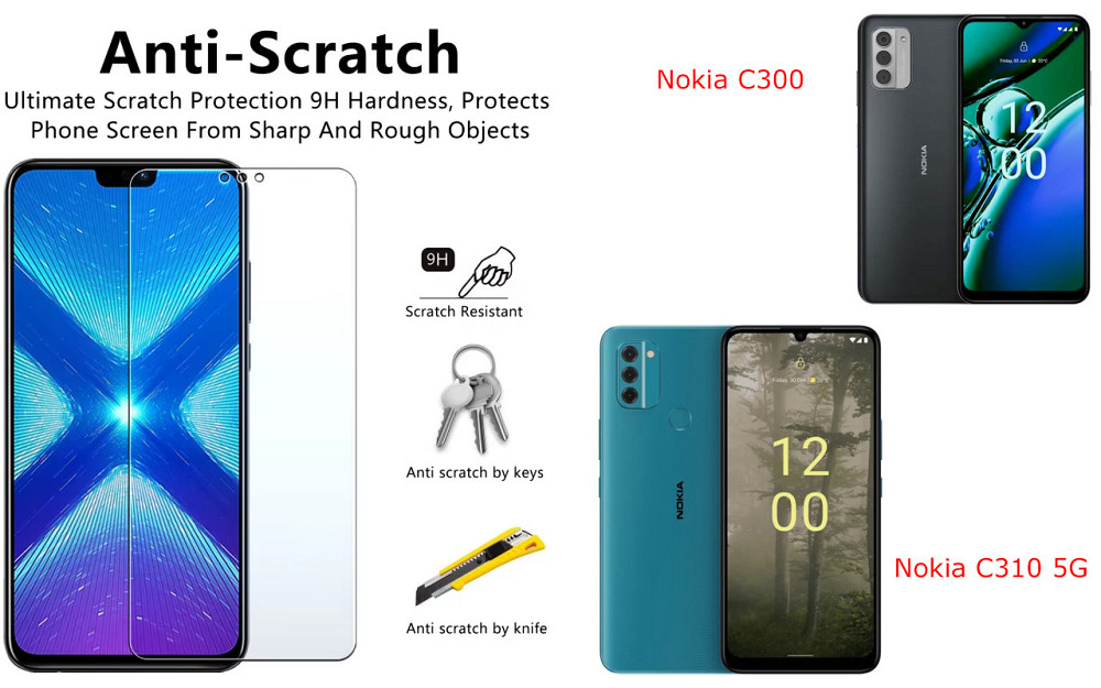 Защитное стекло NeoGlass для Nokia C300, Nokia C310 5G – ультрапрозрачное и устойчивое Киев - изображение 1