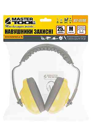 Навушники захисні протишумові MASTERTOOL м'яке регульоване оголов'я III-EN 352-1 SNR 25 dB 82-0118 Коломия