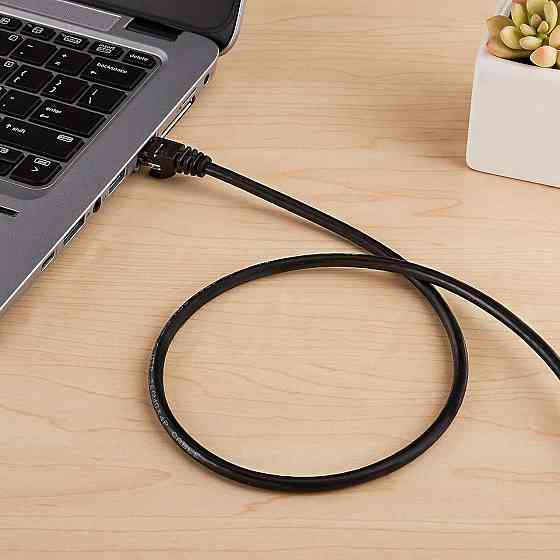 Кабель Ethernet Amazon Basics RJ45 Cat6 3 м чорний UTP 250MHz 10Gbps 26AWG snagless PVC патчкорд Київ