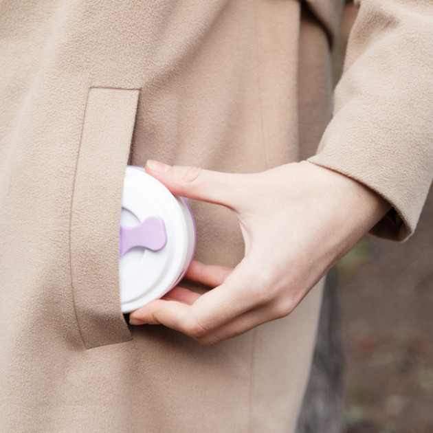 Чашка складана силіконова Collapsible 5332 350мл, фіолетова Вінниця - фото 4