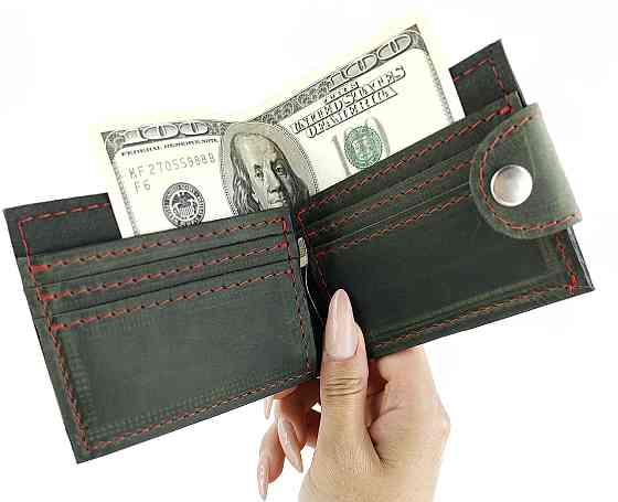 Гаманець PES з натуральної шкіри із затискачем Київ