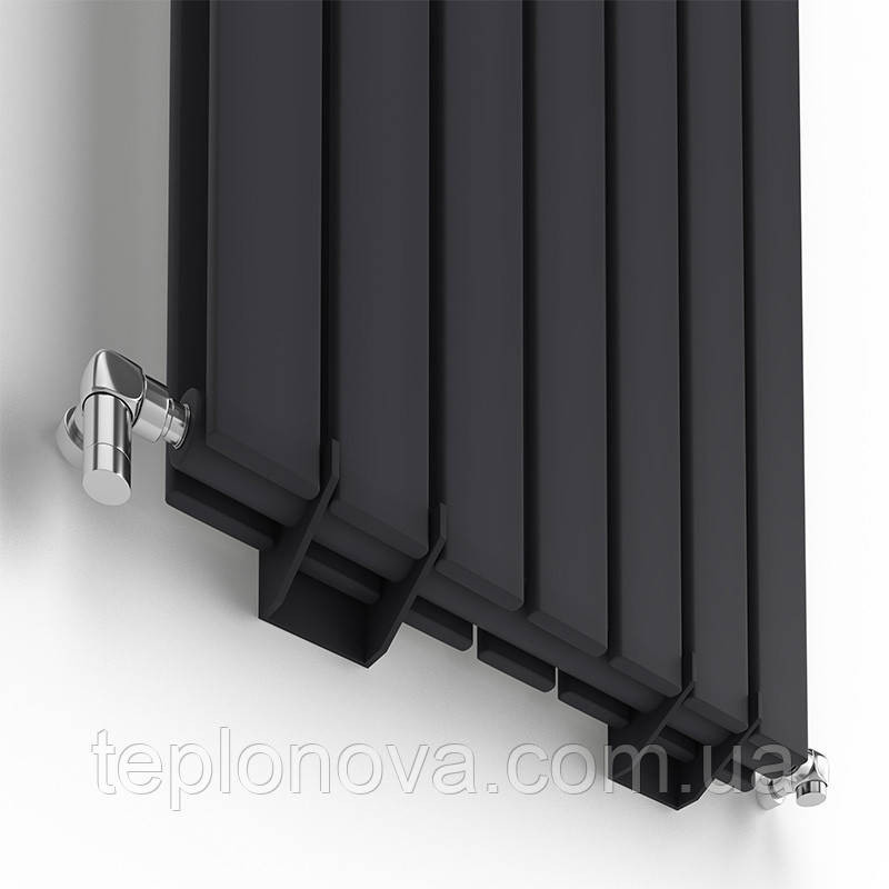 Дизайнерський радіатор 1800/476 (мм) чорний мат IDEALE VITTORIA (універсальне підключення) 12 7/1800/476 Чернівці - фото 2