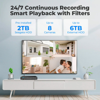 Реєстратор для відеоспостереження Reolink NVS8 без HDD (RLN8-410 без HDD) Вінниця - фото 9