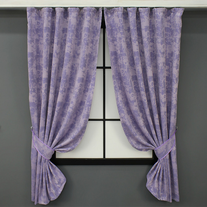 Комплект коротких штор VR-Textil Жакард Sultan XO № 1285ш 130х170 см 2 шт Лавандовий (35-0091) Київ - фото 1