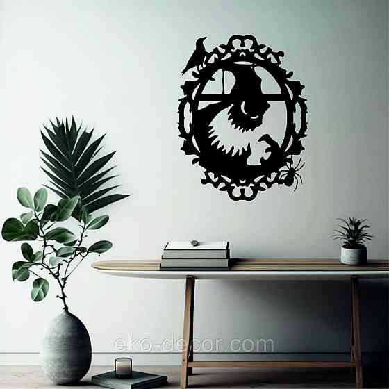 Декоративное настенное Панно «Монстр. Хэллоуин.», Декор на стену 90*70 см, Черный Киев