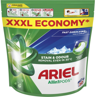 Капсули для прання Ariel Pods All-in-1 Гірське джерело 50 шт. (8700216764360) Вінниця - фото 1