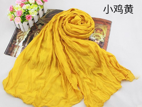 Женский шарфик оранжевый - размер шарфа 170*40см, хлопок, полиэстер Киев - изображение 1