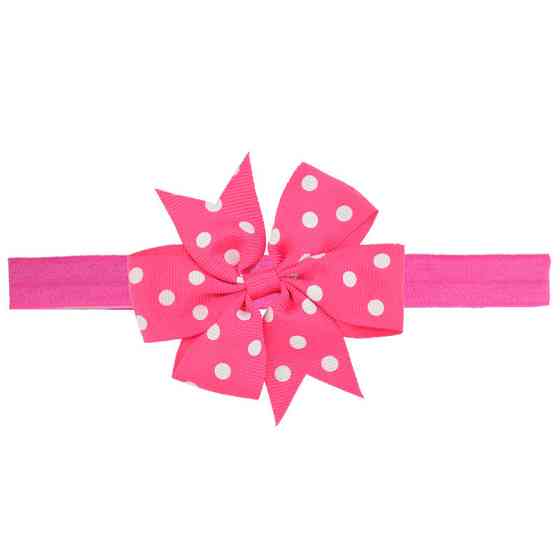 Дитяча пов'язка в горох one size малиновий Київ