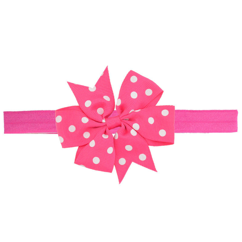 Дитяча пов'язка в горох one size малиновий Київ - фото 1