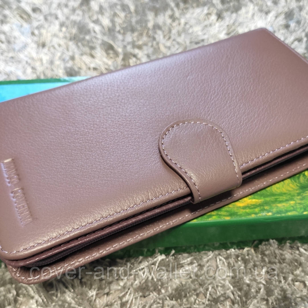 Стильный модный женский кошелек на кнопке и молнии из натуральной кожи Marco Coverna MC 031-950 Киев - изображение 2