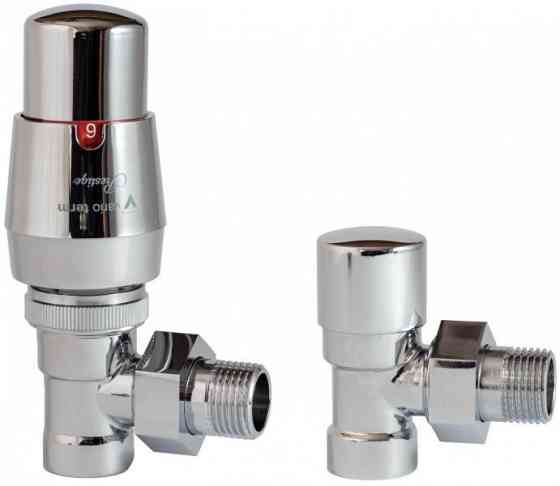 Комплект вентилів термостатичний Vario Term ROYAL, кутовий, хром. Київ